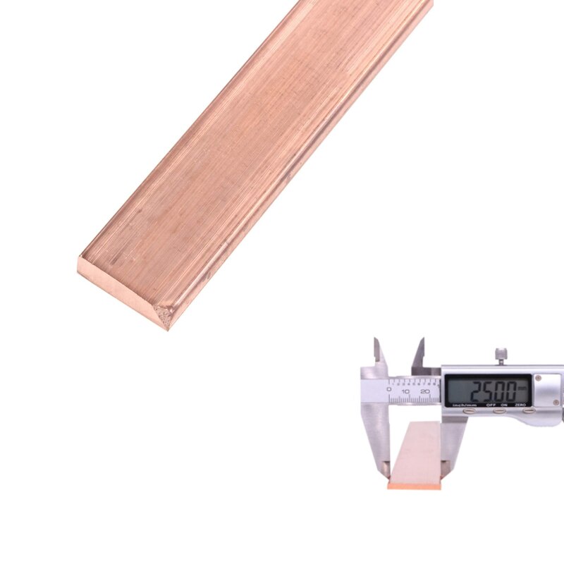 1Pc 99.9% Pure Red Copper Platte Metalen Plaat Dikte 1/1.5/2/3/4/5Mm T2 Koperen Strip Koperen Plaat Diy Materiaal