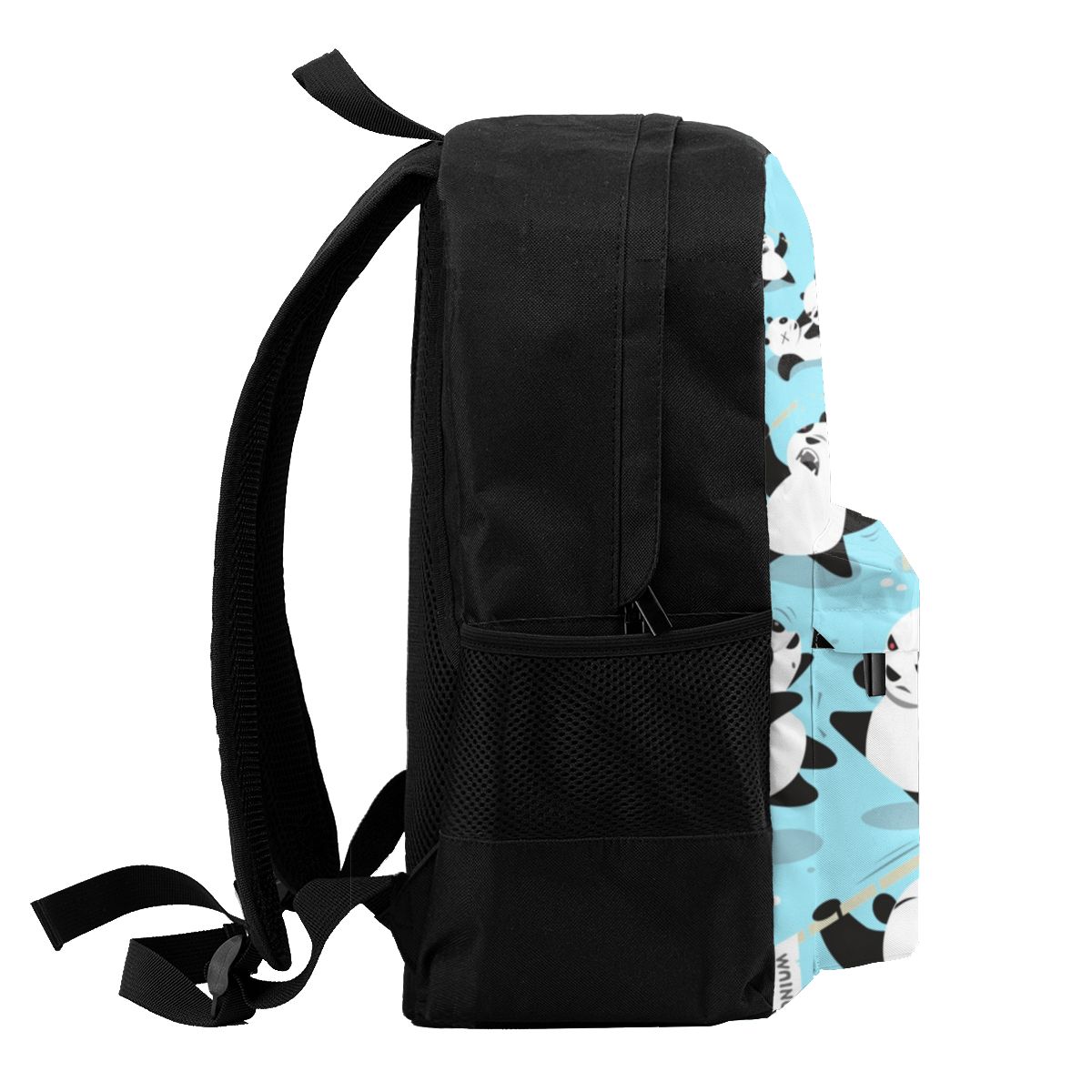Rucksäcke mit wütendem panda-motiv, pandamonium university-rucksack für teenager, schöne polyestertaschen