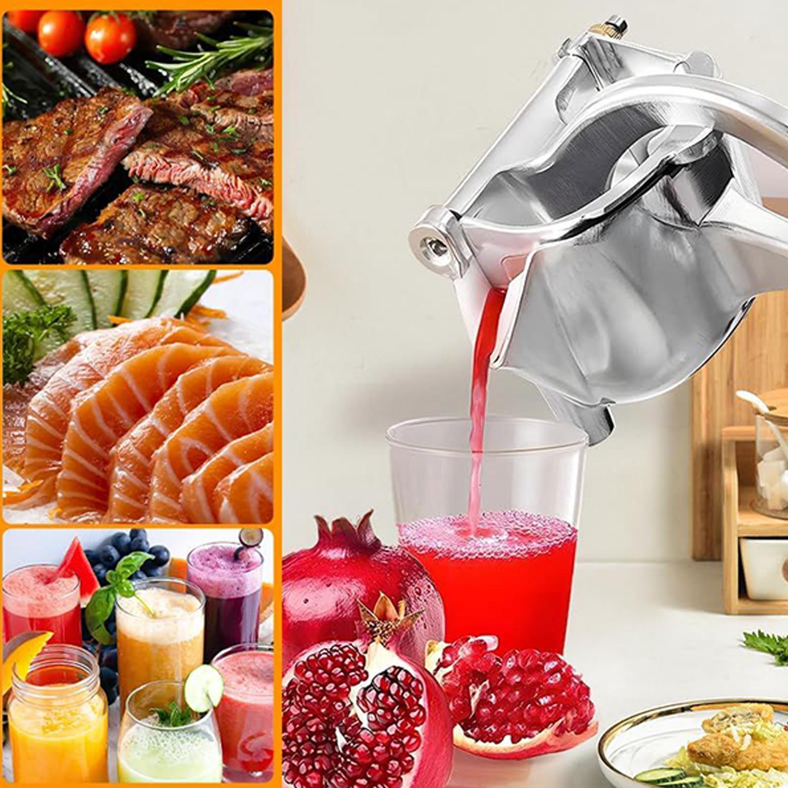 Manuel juicer, frugtjuicepresser, aftagelig kraftig citruspresser, premium metallegeringspresser