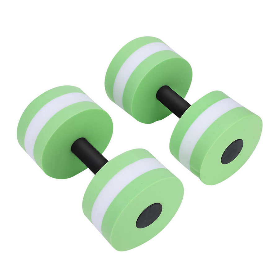 1 par treningsøkt aerobic dumbbell vektstang fitness svømming: Grønn