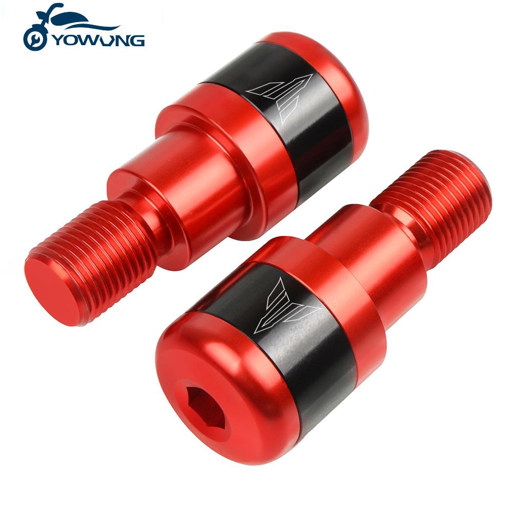 Poignées de guidon de motos, bouchon coulissant, extrémités de barre de poignée adaptées à YAMAHA MT03 MT07 MT09 MT10 MT 03 07 09 10 TRACER GT, 900: Rouge
