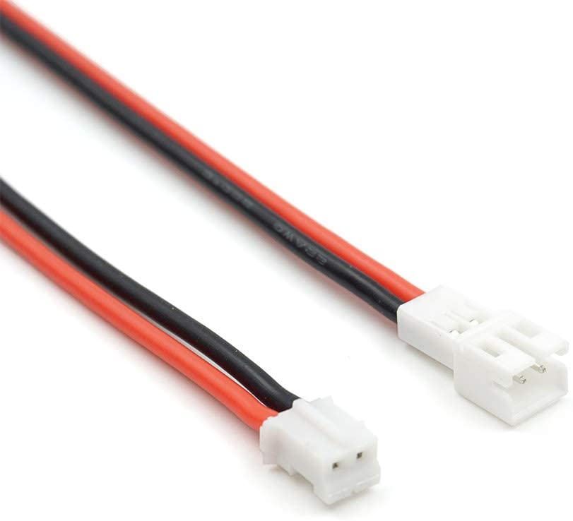 Cable conector macho y hembra para batería JJRC H36 H67 Blade Inductrix E010 E013, 10 pares, actualizado, Tiny Whoop JST-PH 2,0