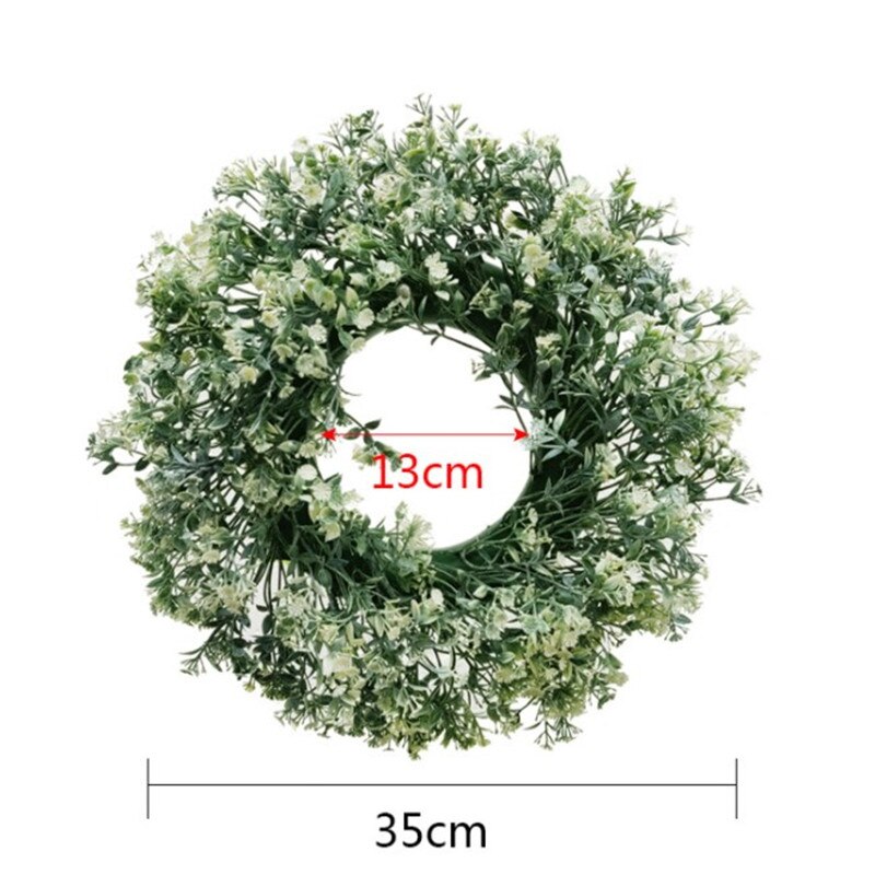 Hoveddør grønt krans græsser kunstige planter krans dør krans dekoration blomst græsser forår sommer bondehus indretning: A11