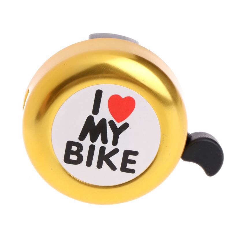 Fietsbel - 'ik hou van mijn fiets' fietshoorn - luide aluminium fietsbel mini fietsaccessoires voor volwassenen mannen vrouwen kinderen meisjes jongens bi