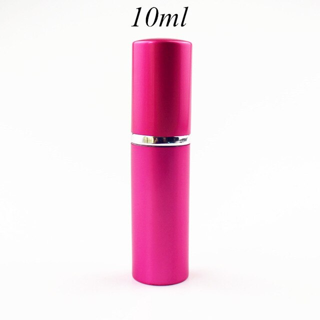 5ml 10ml parfum glazen fles reis aluminium spray verstuiver lege metalen parfum verstuiver draagbare: Roos -10ml