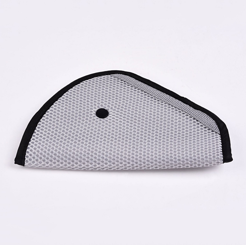 universell sikkerhetsbeltetrekk til låve til bil auto barnesetebelte trekant polstring skulderholder myk justerbar: Grå