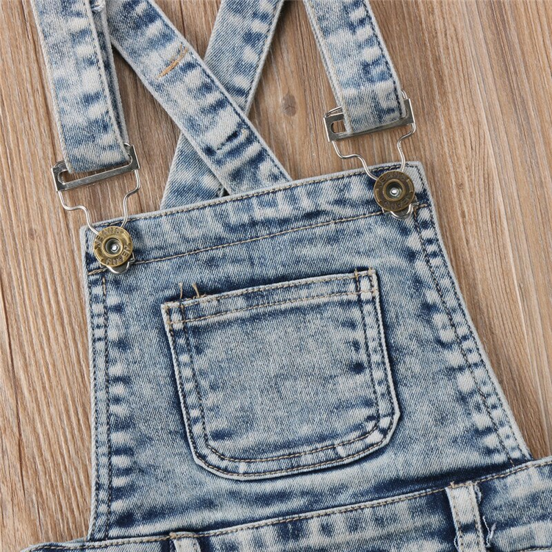 Enfants bébé garçons filles Denim bavoir pantalon salopette Jean tenues sans manches dos croisé Denim Shorts combinaison tenues vêtements d'été