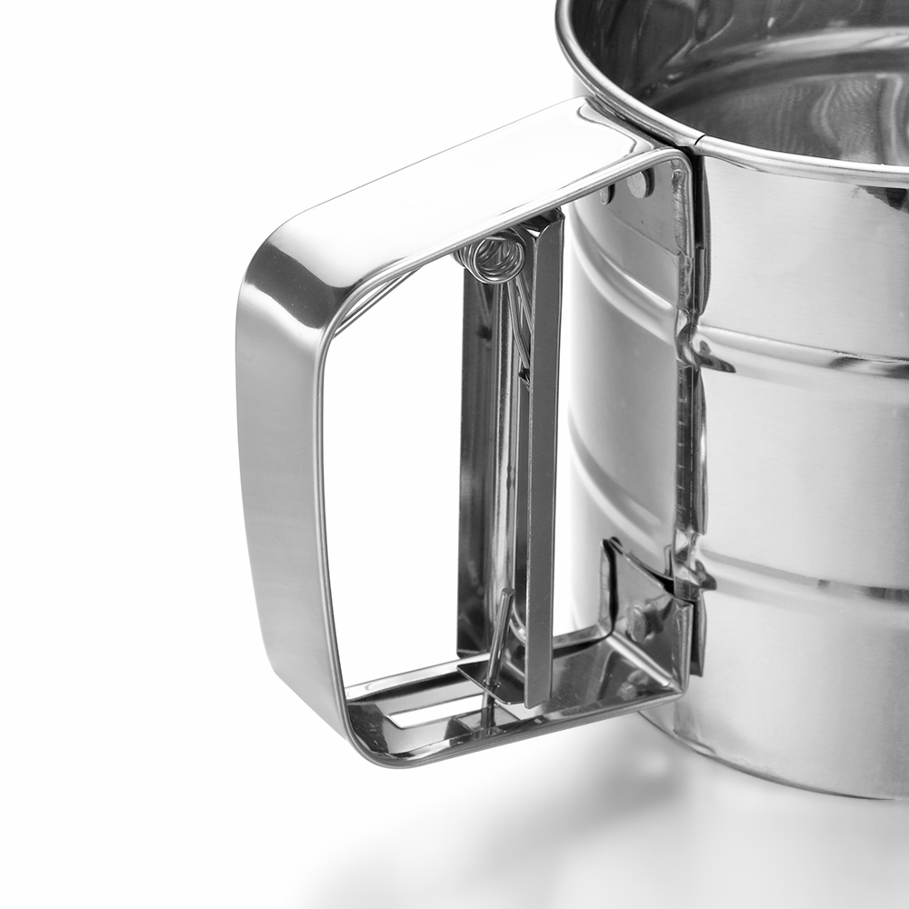 1 ud. De acero inoxidable, tazas de tamiz de harina, tamiz de harina, herramientas de pastelería para hornear, colador para café, glaseado, azúcar en polvo