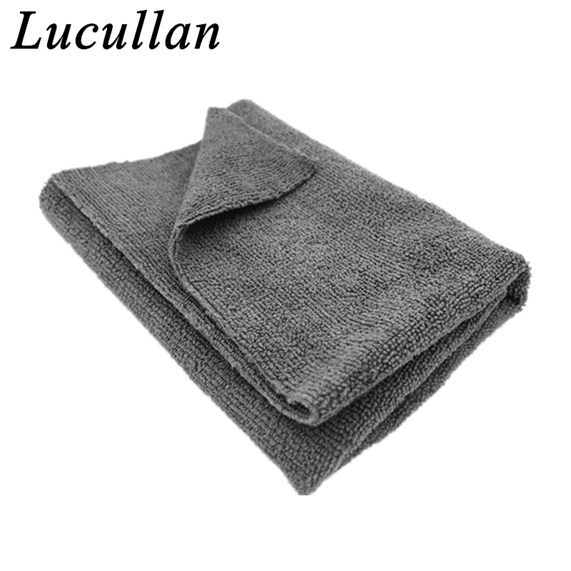 Lucullan 40 x 40cm 300 gsm grunnleggende microfiber rengjøringshåndkle uten modnere kantløse klær til belegg, voksing, detaljering