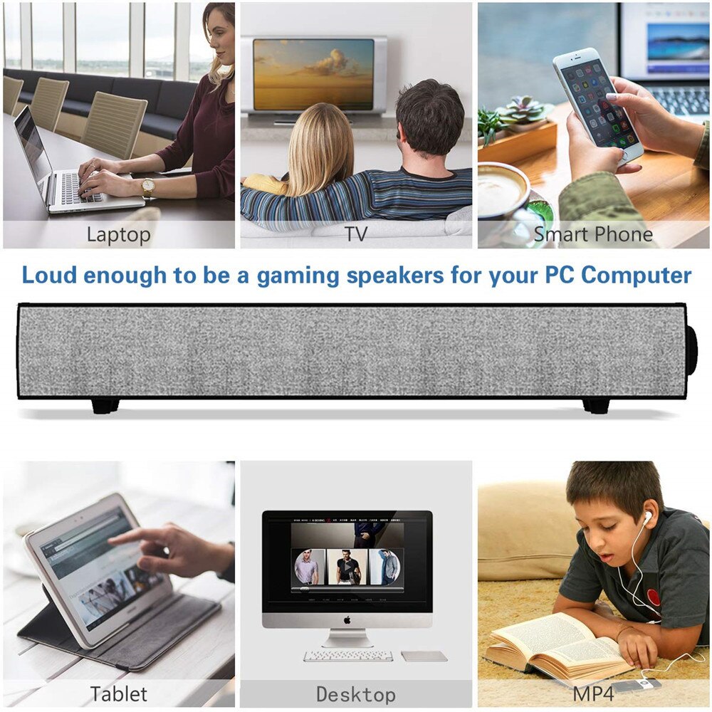 Głośniki telewizyjne hyasia 20w, głośnik kolumnowy bluetooth robić komputera, przenośny soundbar, bezprzewodowy subwoofer, 3d głośniki otaczać robić kina domowego i muzyki