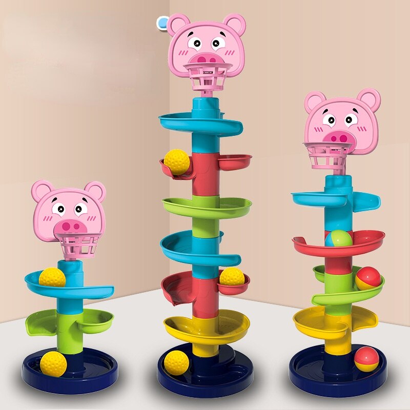Frühförderndes spielzeug für babys: faltbarer trackball, rollender ball – spielspaß für babys