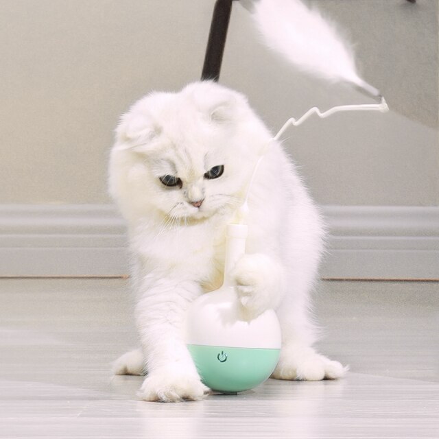 Elektrische interaktive Haustier Spielzeug Flasche bilden Katze Spielzeug mit Lebensmittel Zubringer funktion