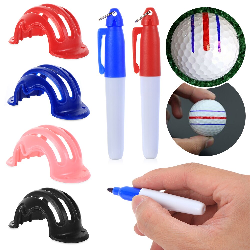 Golf Ball Triple-Track 3 Linie Marker Stift und Se... – Vicedeal