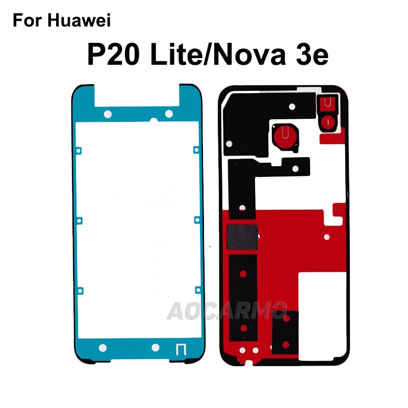 Aocarmo Terug Frame Batterij Cover Lijm Achter Deur Voor Lcd-scherm Sticker Lijm Tape Voor Huawei P20 Lite P20Lite Nova 3e: Fullset