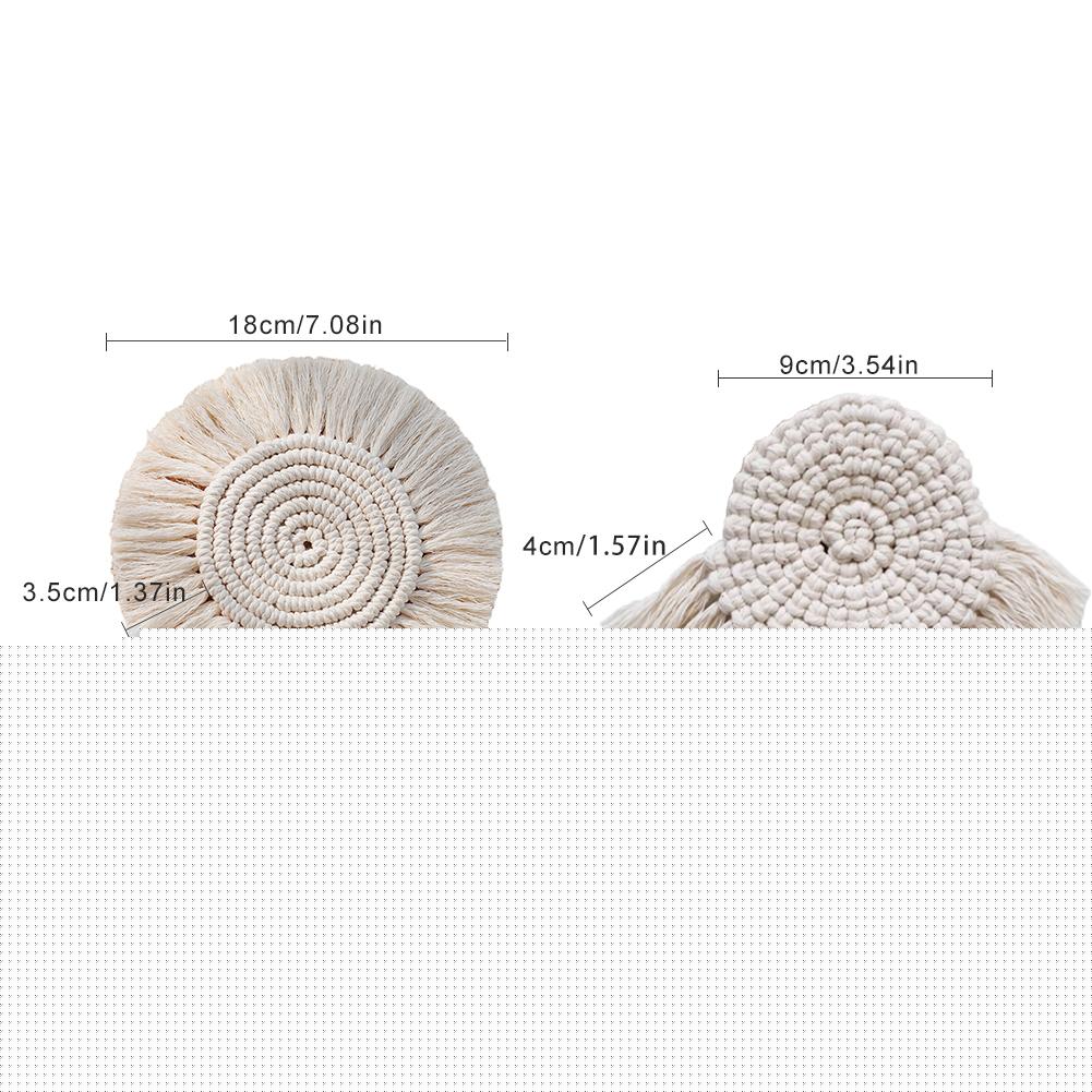 Macrame norra europa stil ren handgjord bomullsflätad koppdyna hemmet till heminredningen bordsduk matta böhmen