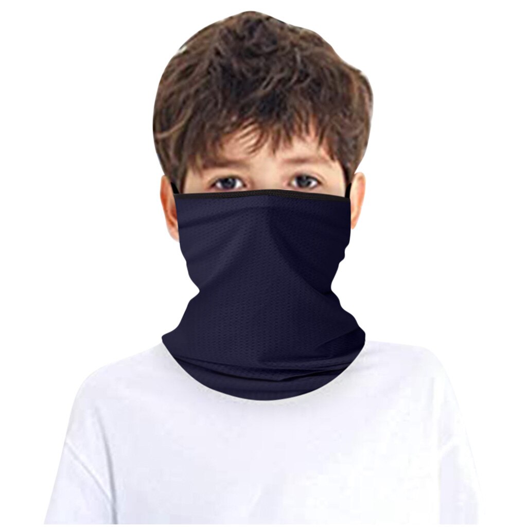 25#  kinder rave bandana sjaals nekwarmer buis hoofddeksels voor jongens en meisjes gezichtssjaal buitensporten halve gezichtsfiets sjaal: En
