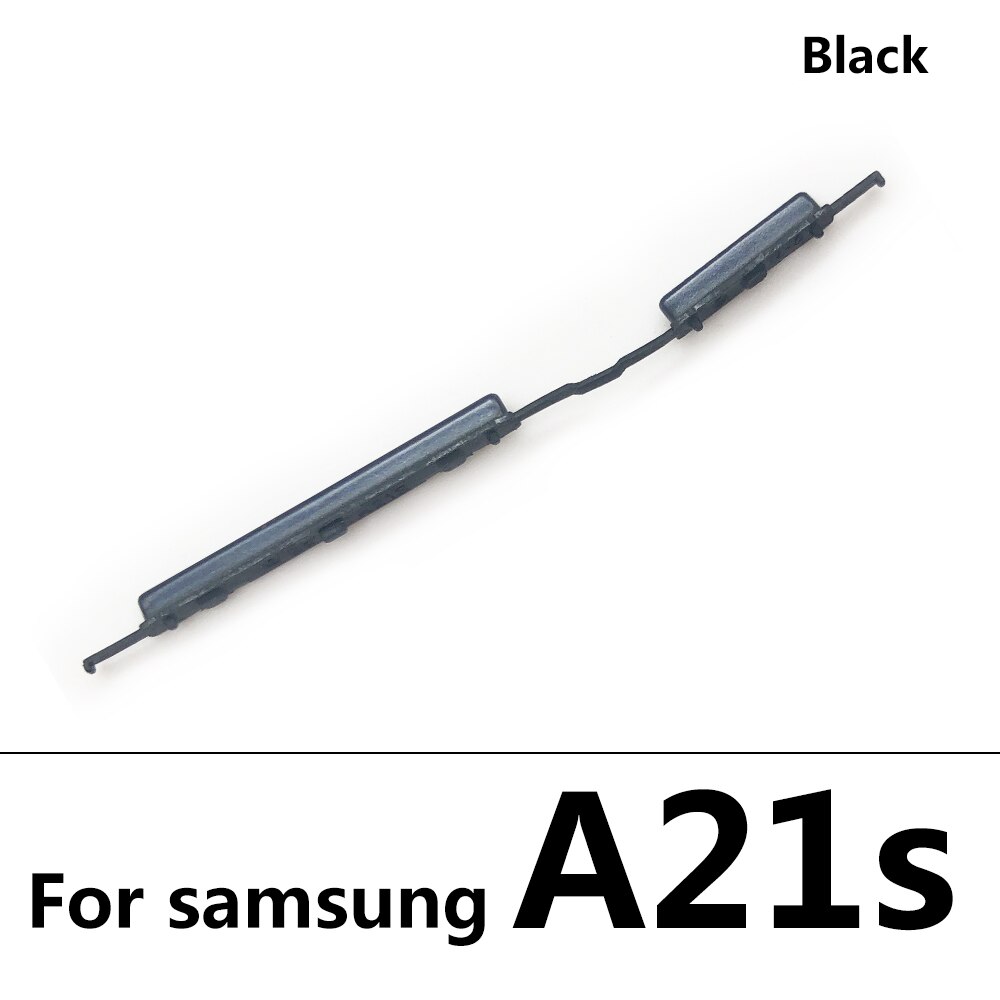 Nueva tecla de encendido lateral + botón de volumen para Samsung A10S, A20S, A21S, A30S, A50S, pieza de repuesto, accesorios de teléfono móvil: A21S Black