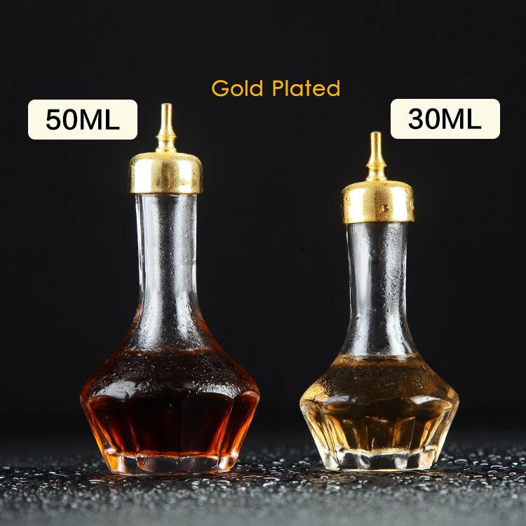 30ML/50ML KLARE GLAS Bitter FLASCHE MIT AUSLAUF & KORK oben