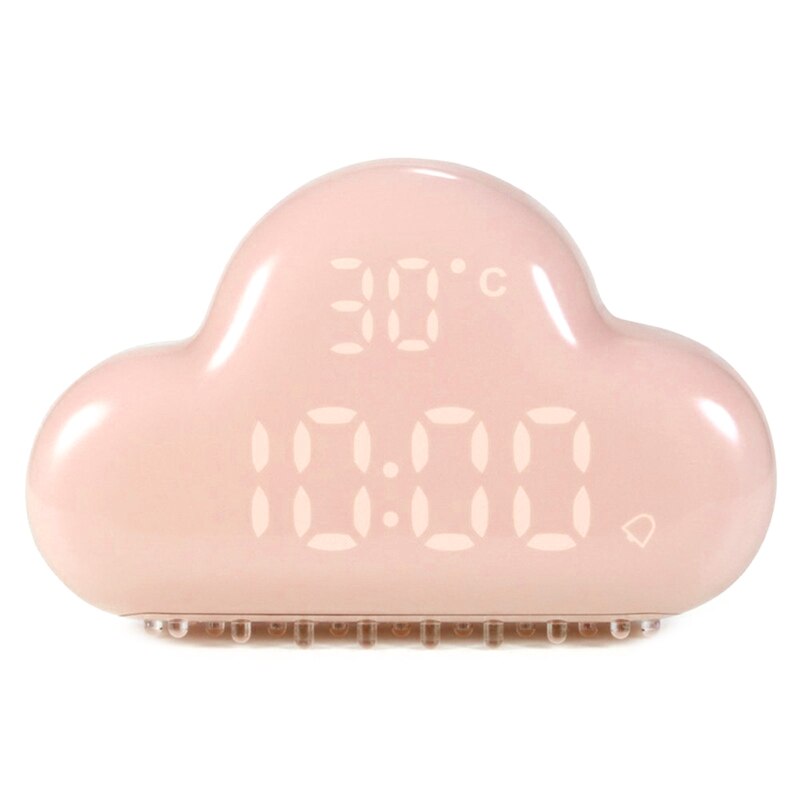 Cloud Clock Alarm, Cloud-Shaped Magnetic Clock Alarm, Multi-Functional Clock with Strong Magnet, Shows LED Time/Date/