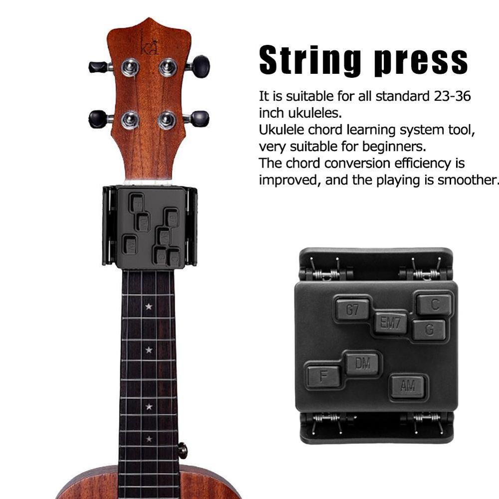 Learning System Practrice Aid Portable Ukulele Chord Musical Trainer Beginner X8Z4