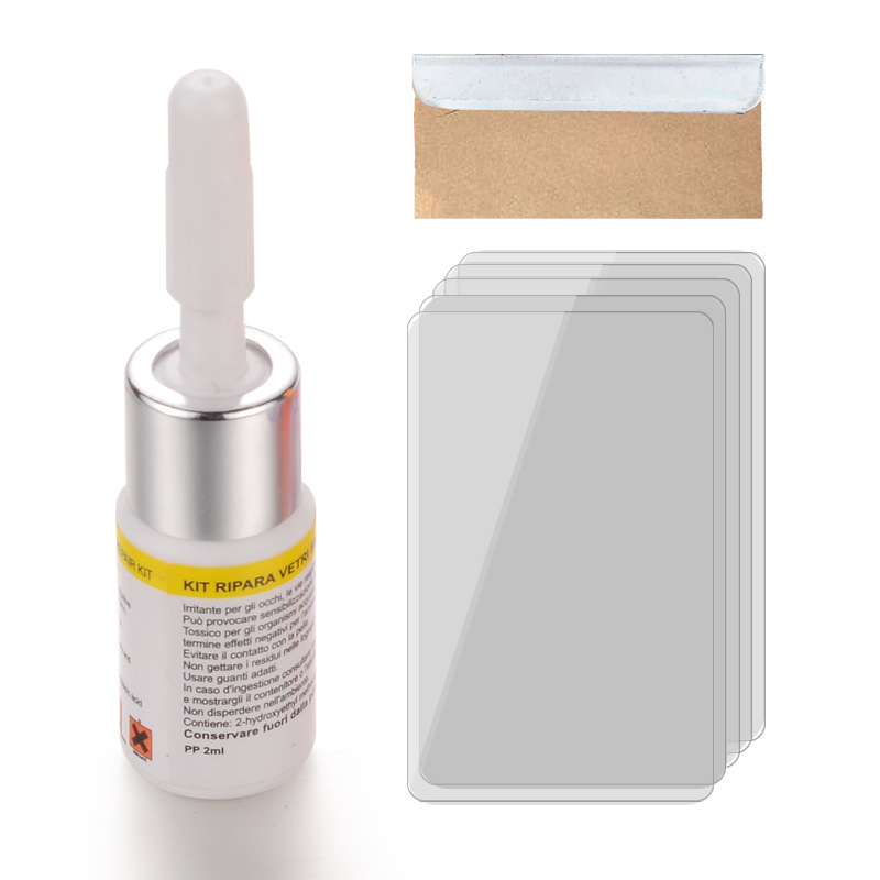Auto Glas Reparatur Flüssigkeit Auto Windschutzscheibe Reparatur Set Glas Riss Kratzer Restaurierung Flüssigkeit Mittel Werkzeug für Fenster Bildschirm Wartung: WHITE