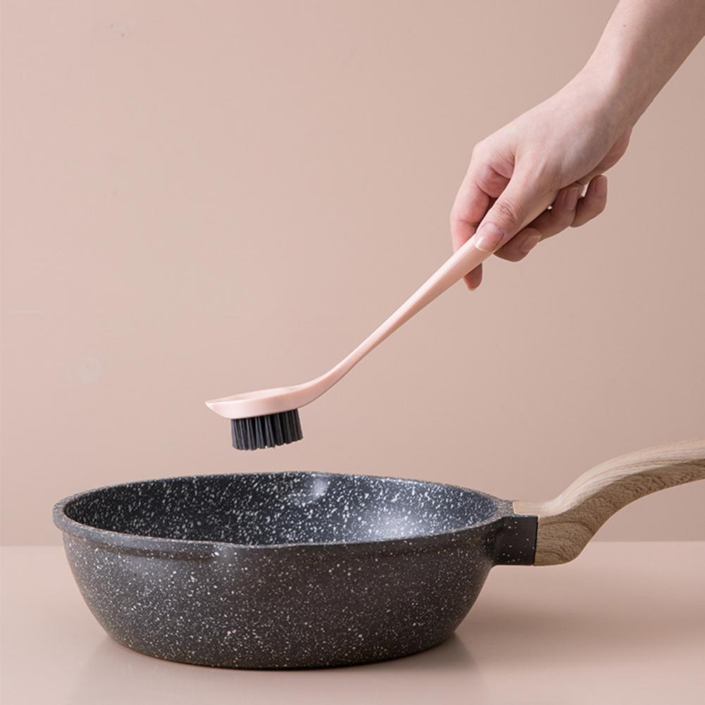 Kitchen Cleaning Brush Efficient Flexible Long-Handled Brush Dish Scrub Brushes for Saucepan Dishwashing Brush