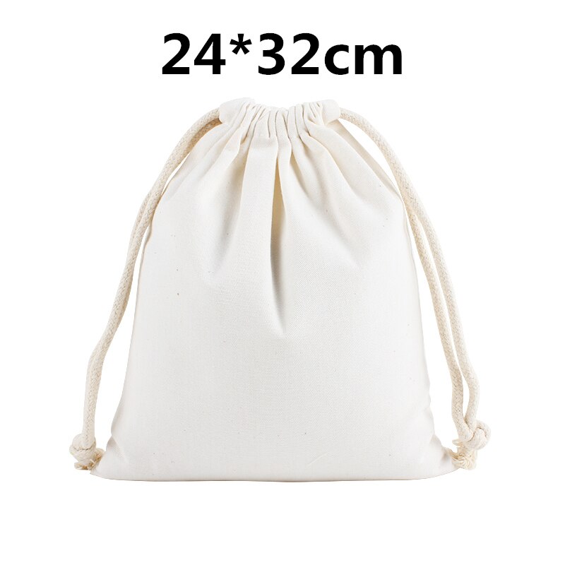 Original zhuangshijie 10 stk / lot muslin bomuldsposer med løbegang til daglig opbevaring 29*39 cm 11.5*15.5 inches: 24 x 32cm