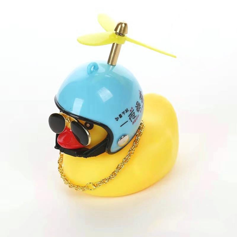 Coche pato con casco de viento roto, pequeño pato amarillo, Motor de bicicleta de carretera, accesorios de ciclismo sin luces: 03