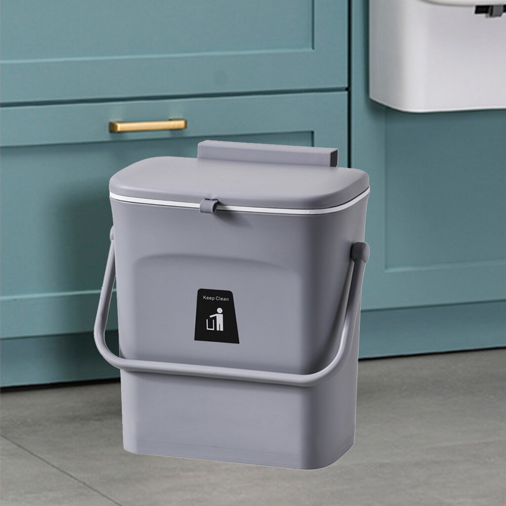 Household Home Trash Can for Kitchen Cabinet Door Wall Mount Waste Rubbish Bin