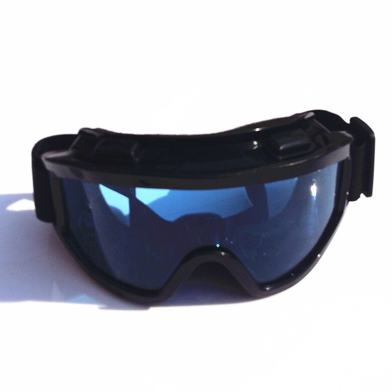 Gafas de esquí UV400 a prueba de viento y polvo, lentes para miopía integradas, gafas para esquiar: Black blue