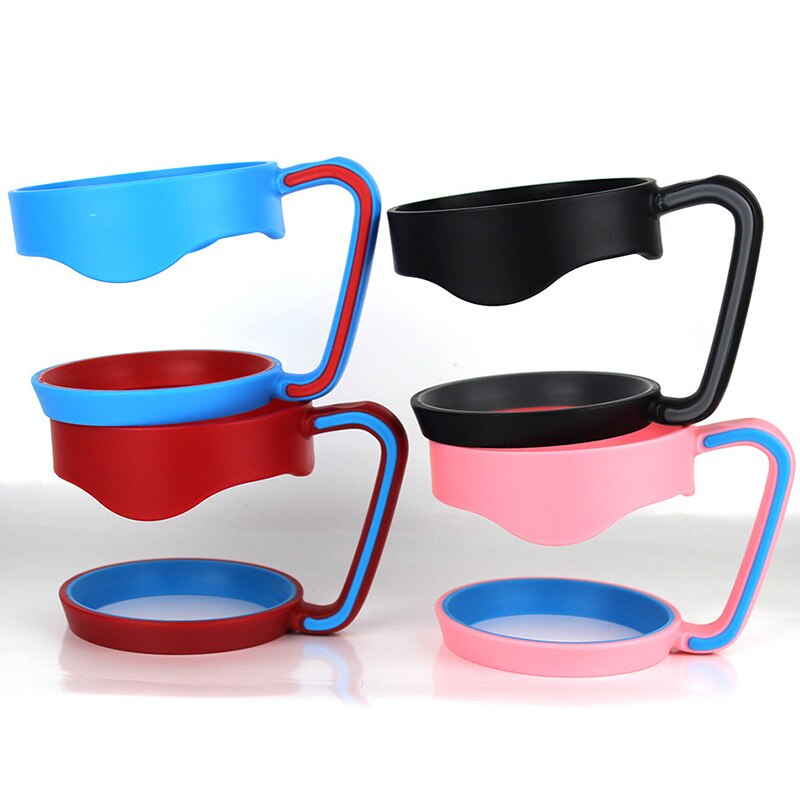 Handtag för 30 oz tumbler rambler bil mugghållare kaffe vatten te flaskor tillbehör bärbar isolerad plast drinkware