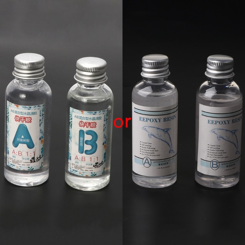 3 Ounce Quick Curing AB Resin 1:1 Kit Clear Hard Epoxy Resin For Jewelry Making