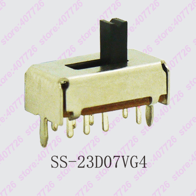 20PCS Mini Slide Switch On-OFF Micro Toggle Switch 1P2T H=1.5/2/4MM Miniature Horizontal Slide Switch SMD/DIP: SS-23D07VG4
