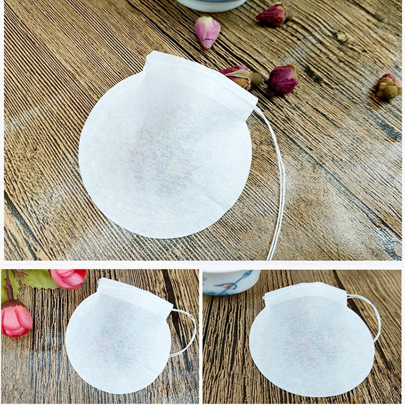 Tea Bags, 500PCS Disposable Empty Tea Bags Tea Infuser Drawstring Teabags Natural Material Tea Bags for Loose Leaf Herbs Teas
