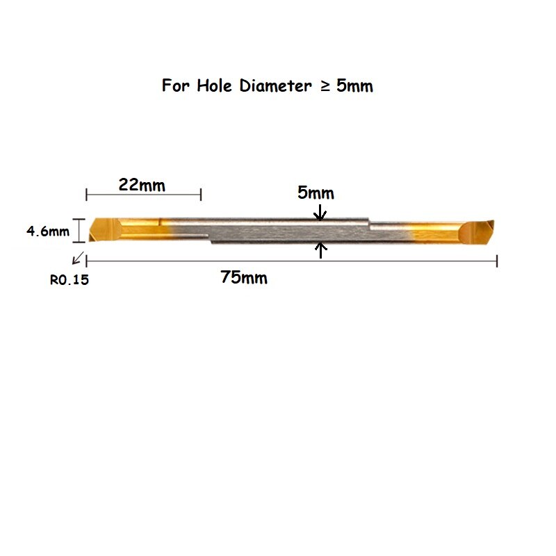 Full Size MTR Double End CNC Lathe Turning Tool One-piece Integrated Precision Boring Head Carbide Micro Boring Bar: MTR 5R0.15L22DE
