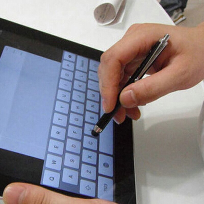 50 teile/los Neue Aluminium Metall Stylus Touchscreen Stift für Handy Tablet Neuheit Stifte Schreibwaren Material Escolar