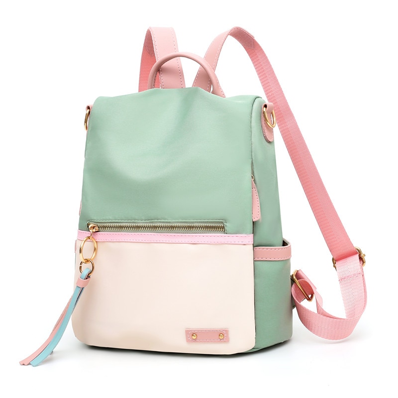 backpack candy color lady Oxford multi-function backpack casual anti-theft backpack teen girl bag