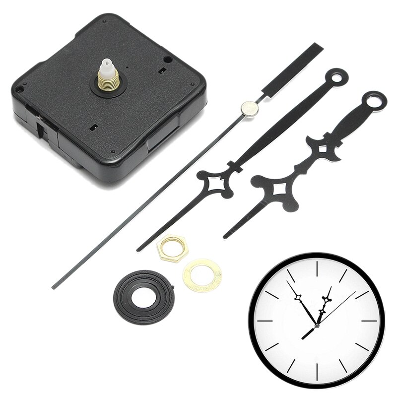 Quartz DIY Wandklok Beweging Mechanismen Batterij Aangedreven DIY Reparatie Onderdelen Vervanging met Handen, 0.71 Inch Totale Aslengte