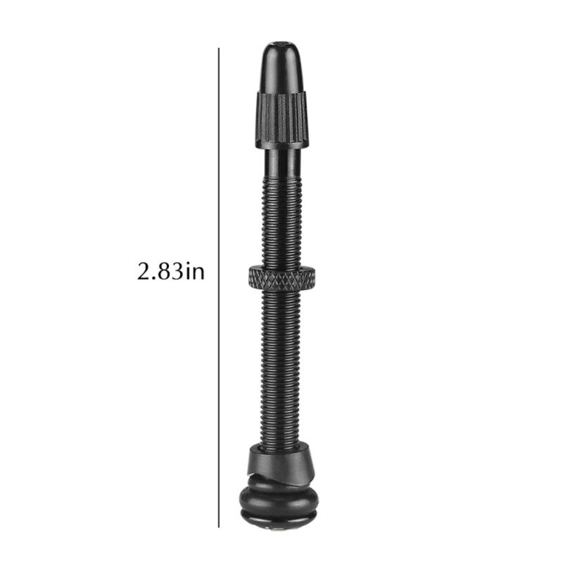 58Mm/72Mm Mtb Racefiets Extender Kleppen Ultralichte Aluminium Met Tubeless Fiets Ventiel Fiets valve Tire Accessoires: Black-72MM