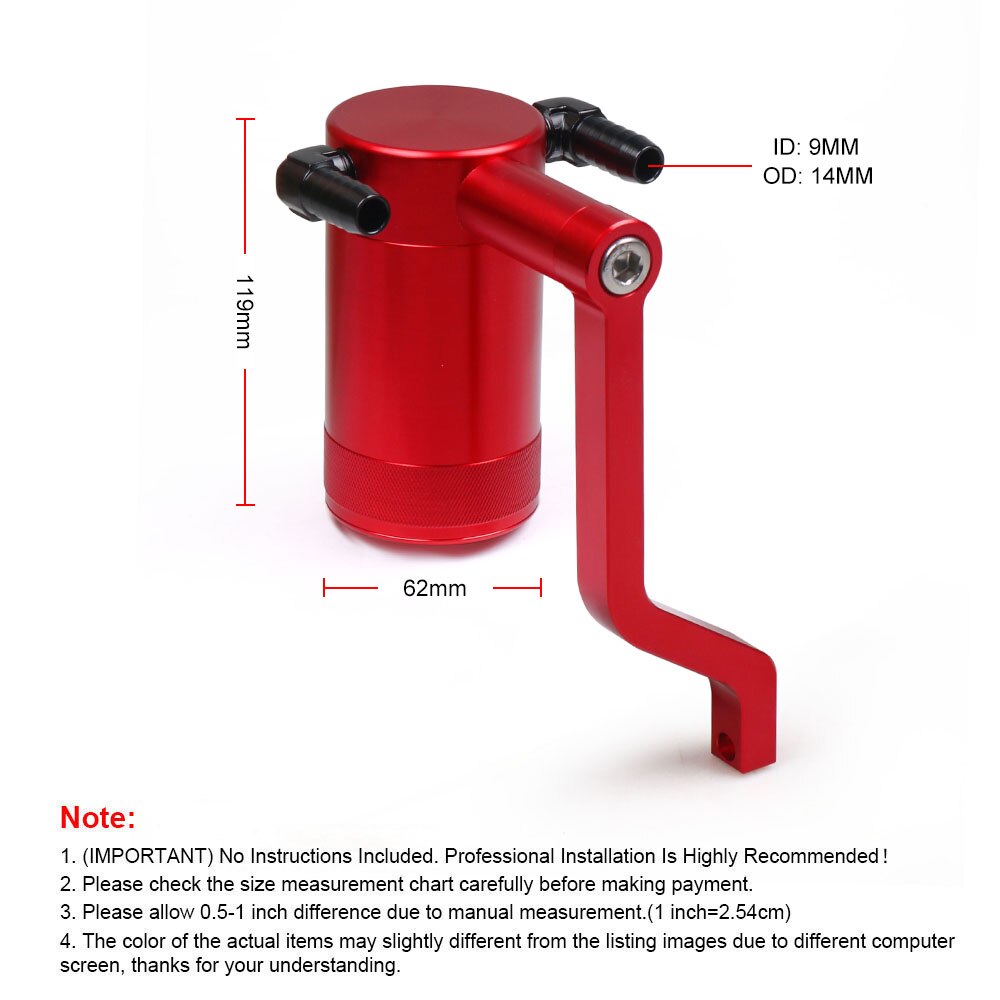 0.18L Aluminum Oil Catch Can Tank With Baffle Plate For Dodge Ram 1500 2500 3500 5.7L 6.4L HEMI BX102252