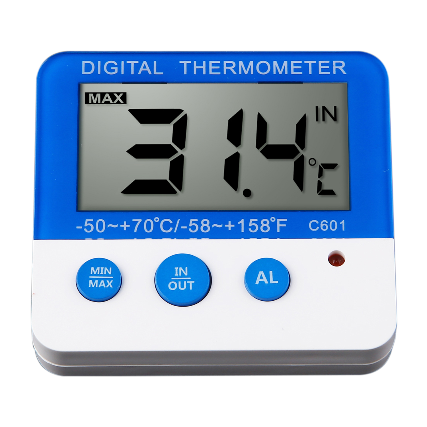 Digitales Kühlschrankthermometer mit Alarm und maximaler Min. Temperatur. Leicht ablesbares LCD-Display. Digitales Kühlschrank-Gefrierschrank-Thermometer