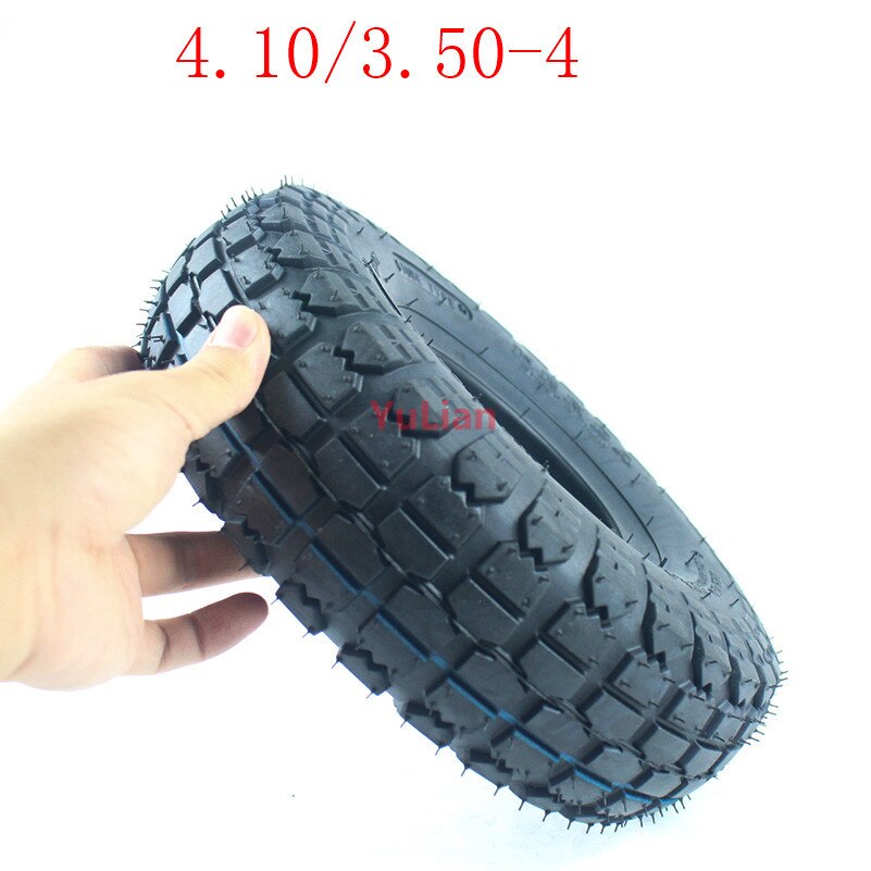Good 4.10/3.50-4 Inner Outer Tyre 410/350-4 Pneumatic Wheel Tire for Electric Scooter, Trolley Accessories