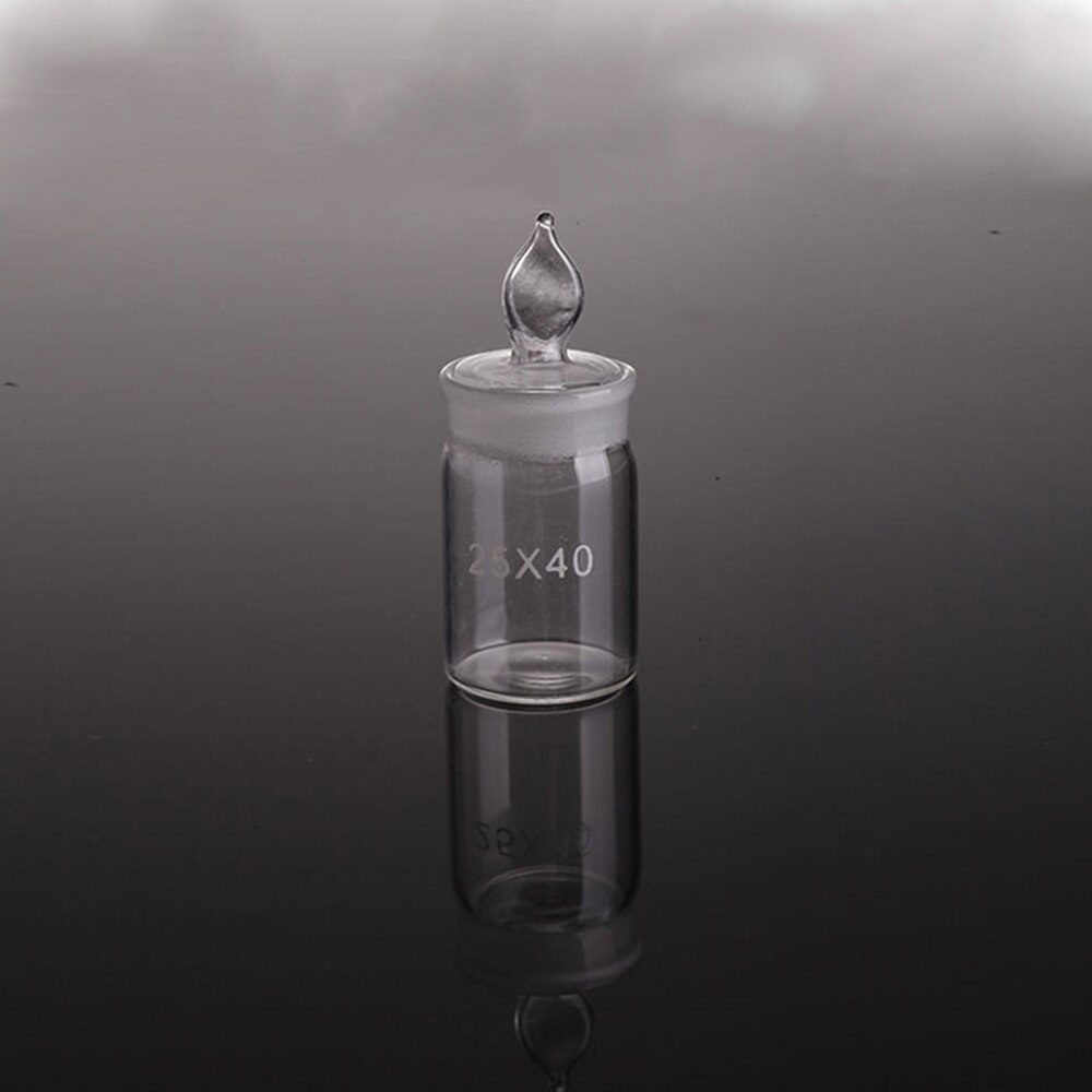 2 stks 25x40mm Glas Fles In Lage Vorm Glas Specifieke Gravity Fles