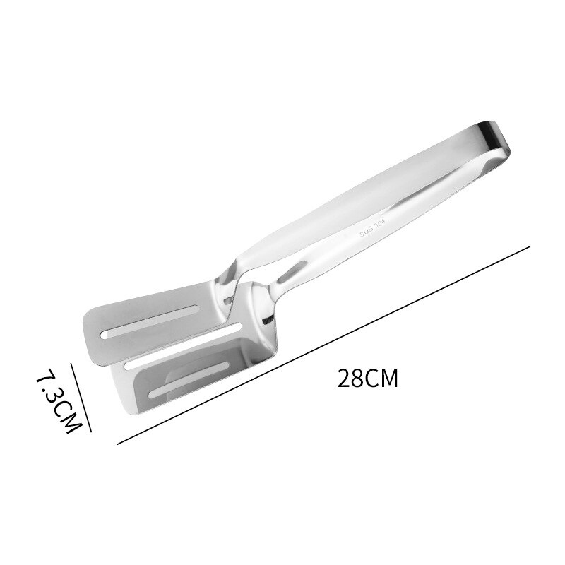 304 Edelstahl Gezackten Steak Clips Grill Lebensmittel Zange Brot Ei Dreher Pizza Spachtel Für Heimat Küche Kochen Werkzeuge: 2