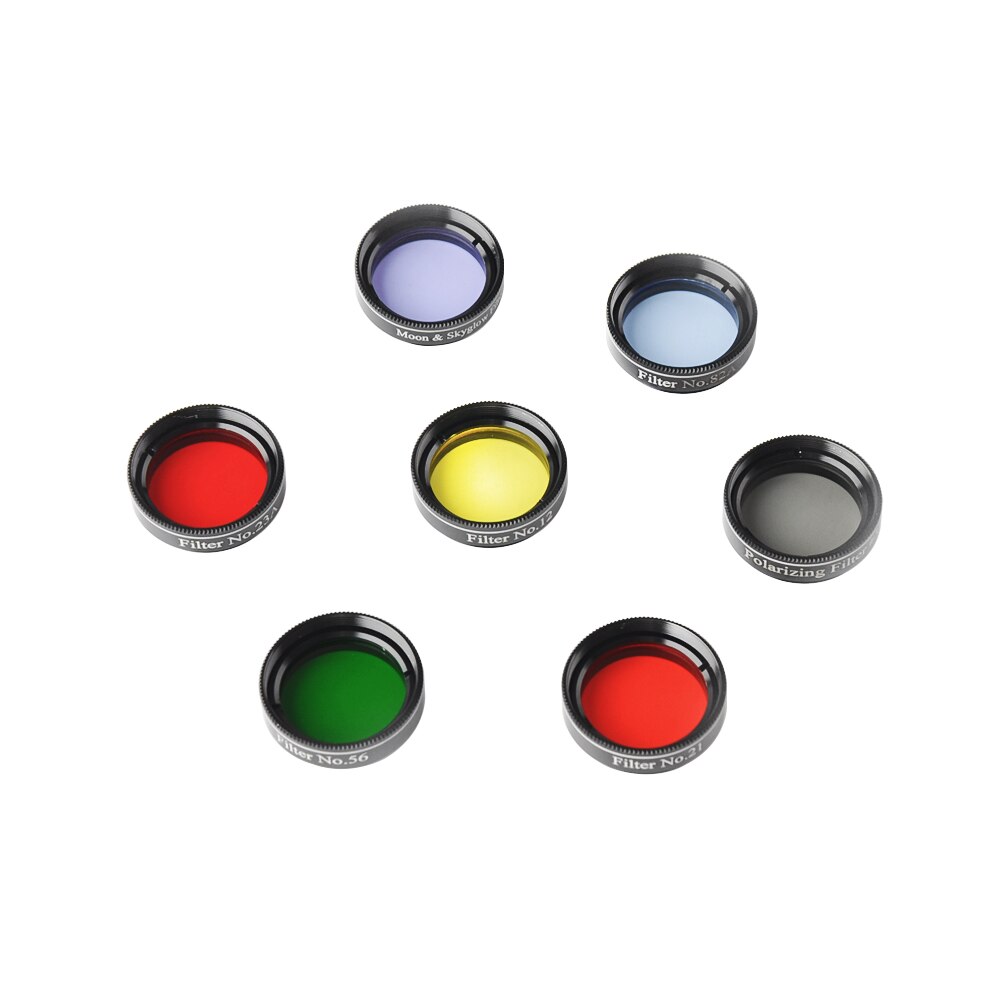 Solo Standard 1.25 inch 7pcs Telescope Filter glass nebula filters Set Astronomical Telescope oculares