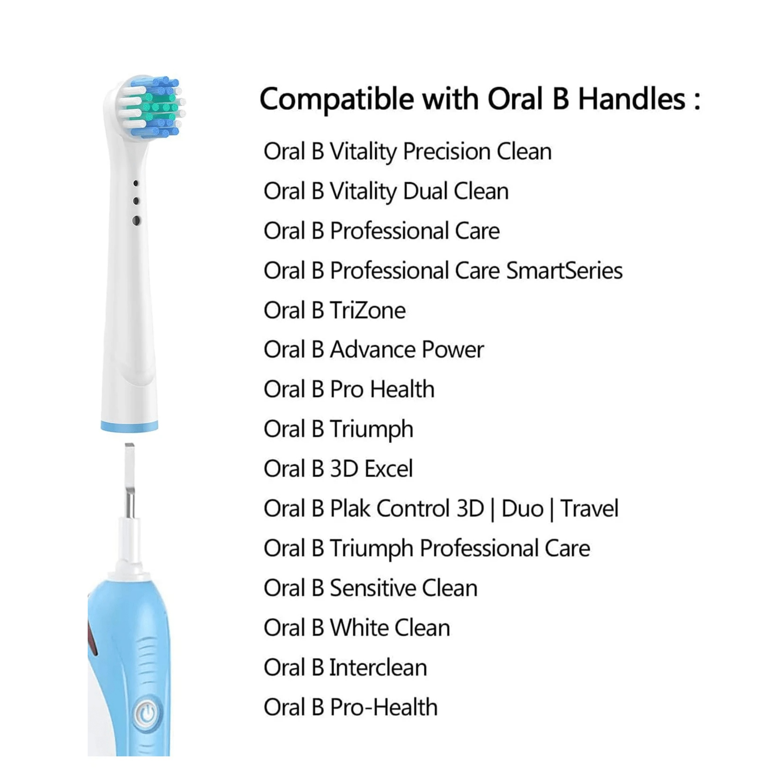4/8/12 Stück Ersatzköpfe für elektrische Zahnbürsten, DuPont-Borsten, Mundpflegebürstenkopf, kompatibel mit Oral-B Braun