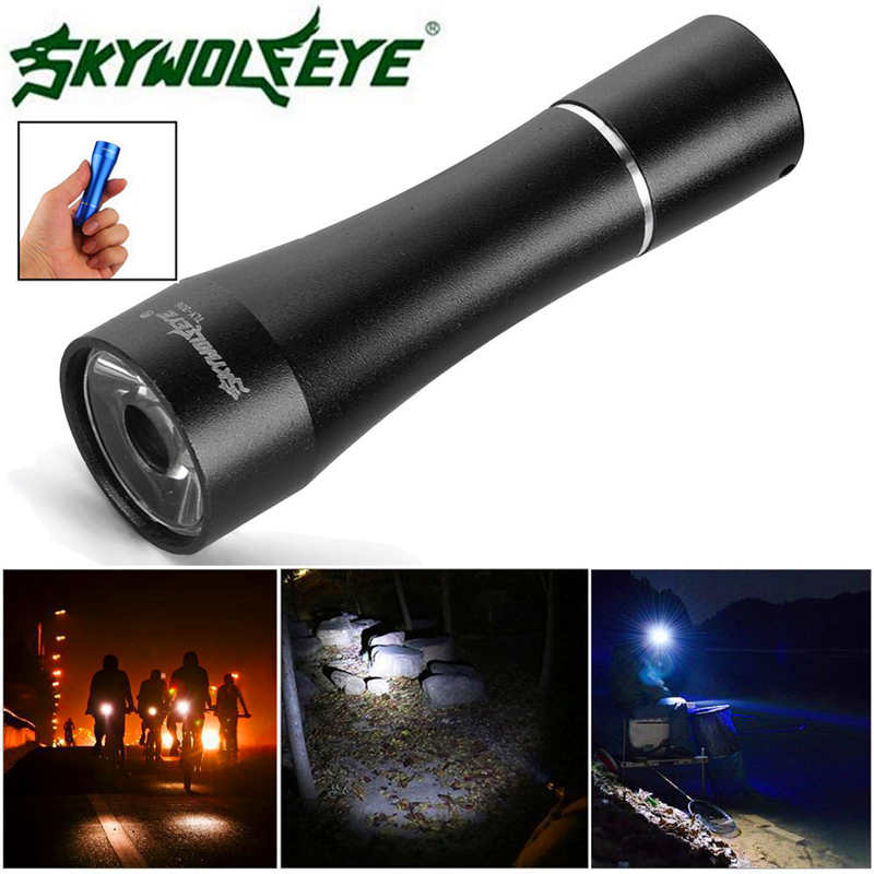 HEIßER! Super SKYWOLFEYE 1W 1-Modus Aluminium Legierung LED Taschenlampe Mini Taktische Licht leistungsstarke LED taschenlampe #4A31