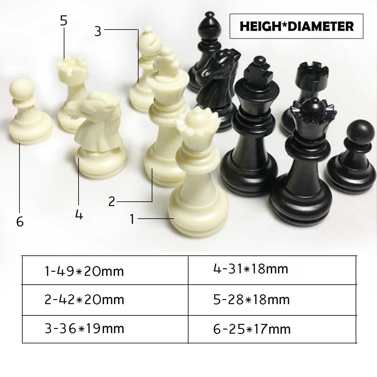32PCS Chess Pieces Plastic Complete Chessmen International Word Chess Game Entertainment without Chess Board