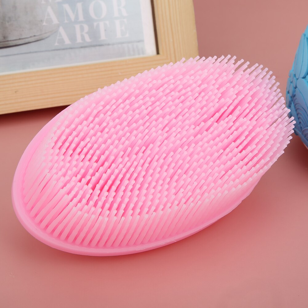 Exfoliërende siliconen badborstel, reinigingsborstel, babyshampooborstel, gezichtsscrub, zachte badborstel voor lichaamshaar