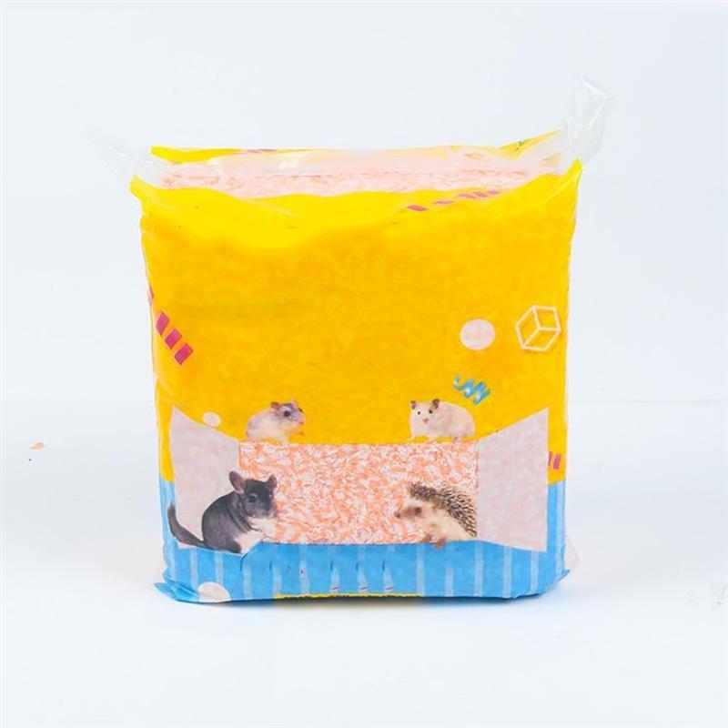 Cama suave de algodón para hámster, jaula de papel para mascotas pequeñas de 38oz, colorida, con absorción de orina para roedores, hámsters y ratas